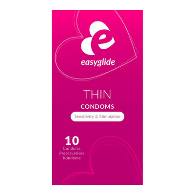 Easyglide Thin | Packung mit 10 Kondomen, ultradünn und glatt