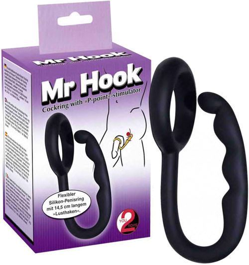 Mr. Hook Penisring mit Dammstimulator