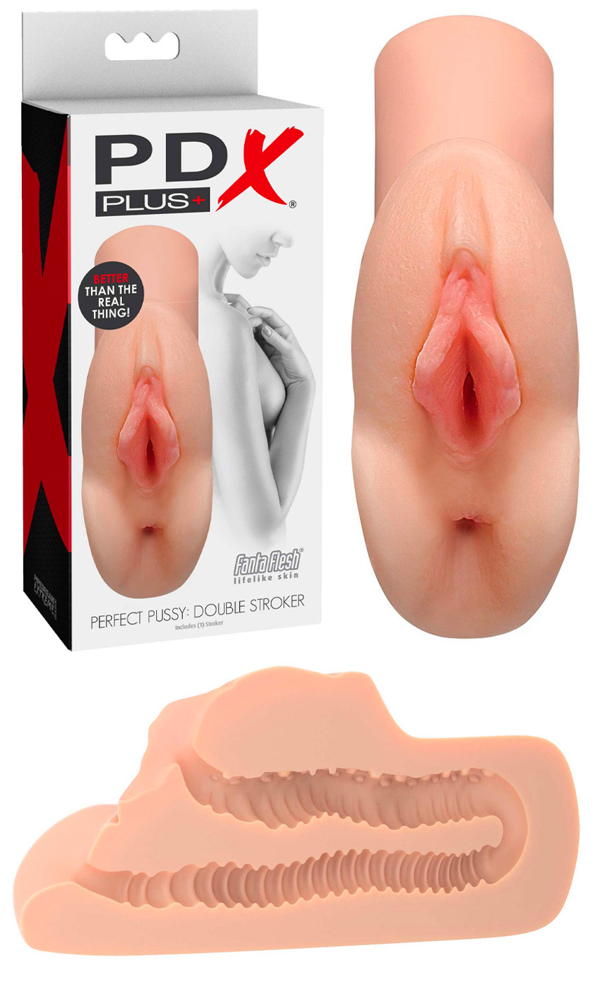 Masturbateur Pipedream PDX Plus Perfect Pussy Double Stroker - Skin