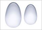 Gläs Yoni Eier aus Glas - 2 Stück
