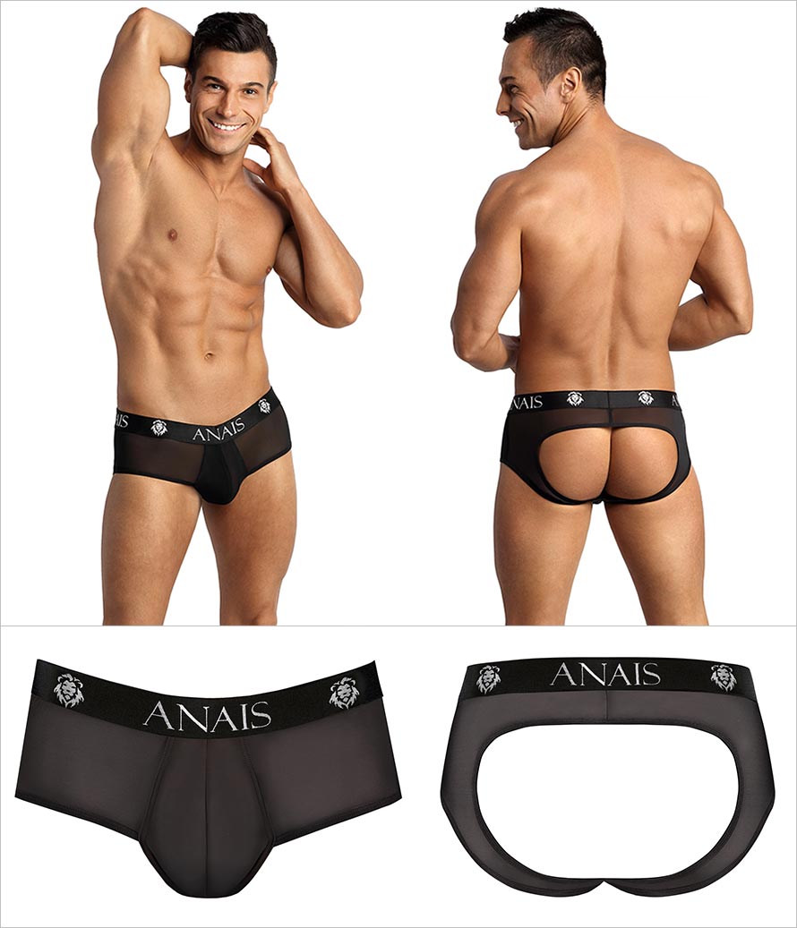 Anais for Men Eros Jock Bikini offene Boxershorts - Schwarz (S)