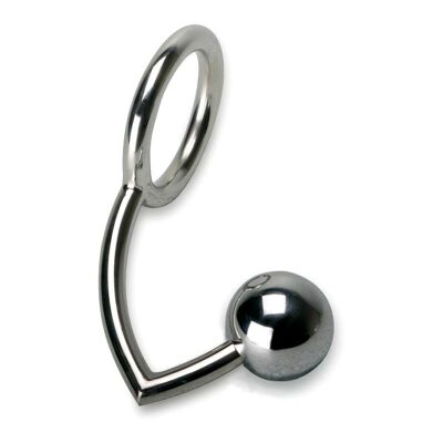 Anallock - Cockring mit Analverschluss aus Metall - 45 mm