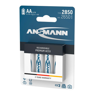 Ansmann | AA HR6 Wiederaufladbare Batterie | 4er-Pack Batterien