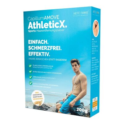 Arte Fiori Capillum AMOVE AthleticX | Enthaarungspulver für den Körper Arte Fiori Capillum AMOVE AthleticX | Enthaarungspulver für den Körper