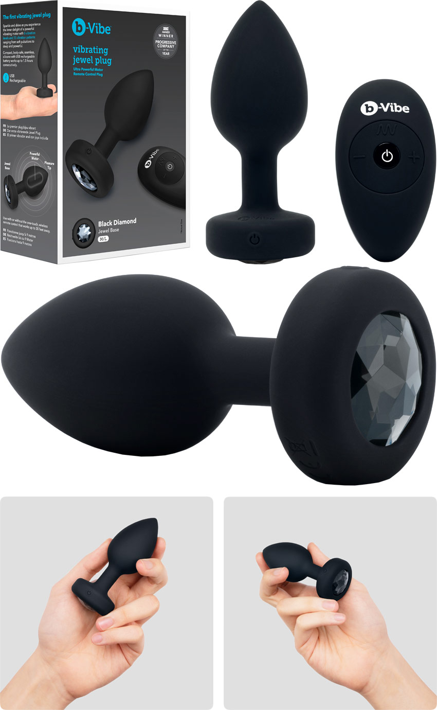 b-Vibe Jewel Plug vibrating and remote-controlled butt plug (M/L)