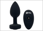 Plug anale vibrante e telecomandato b-Vibe Jewel Plug - Nero (M/L)