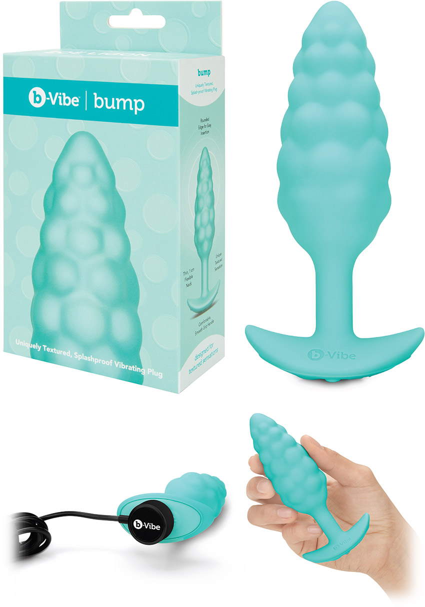 b-Vibe Bump Twist vibrierender & texturierter Analplug - Mint