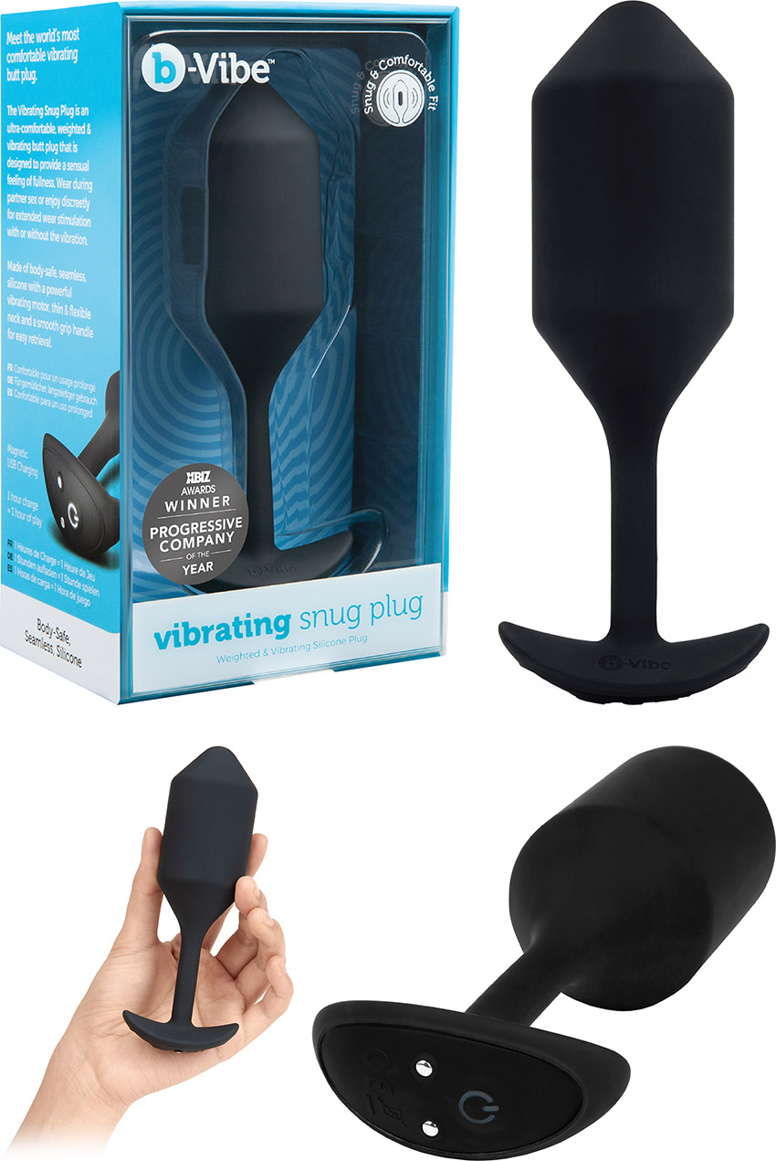 Plug anale con peso & vibrante b-Vibe Vibrating Snug Plug - XL