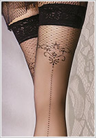 Ballerina Charm Collection 076 Hold Ups - Black (S/M)