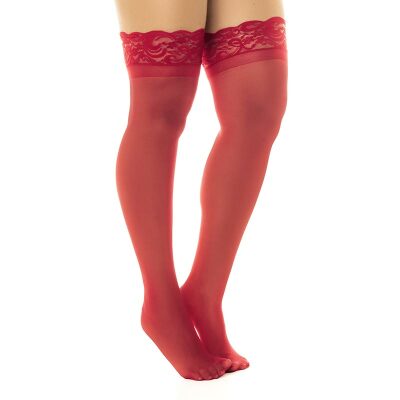 Mapalé 1108 Sheer | Bas autofixants avec une bande en dentelle florale