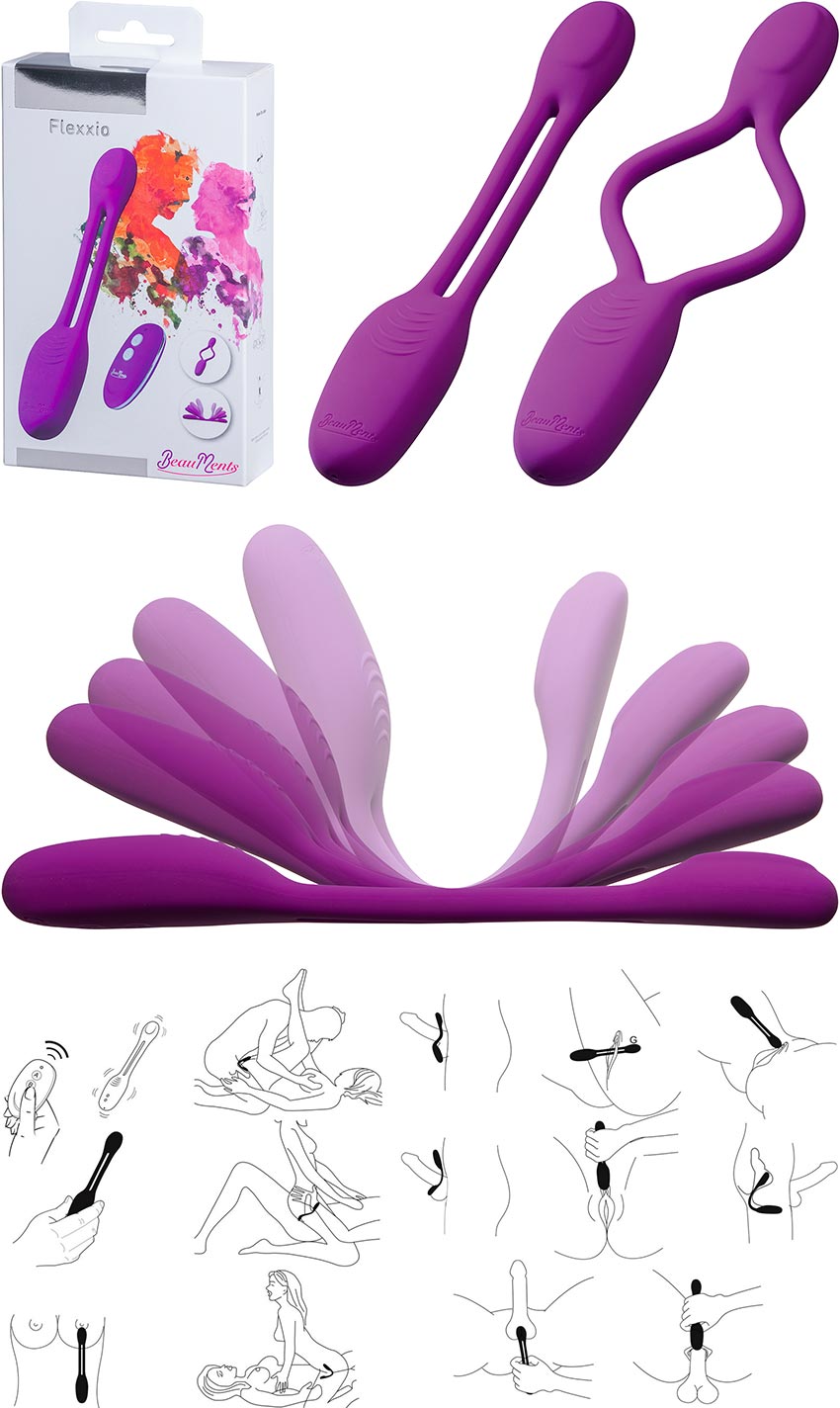 BeauMents Flexxio Couple Vibrator - Purple
