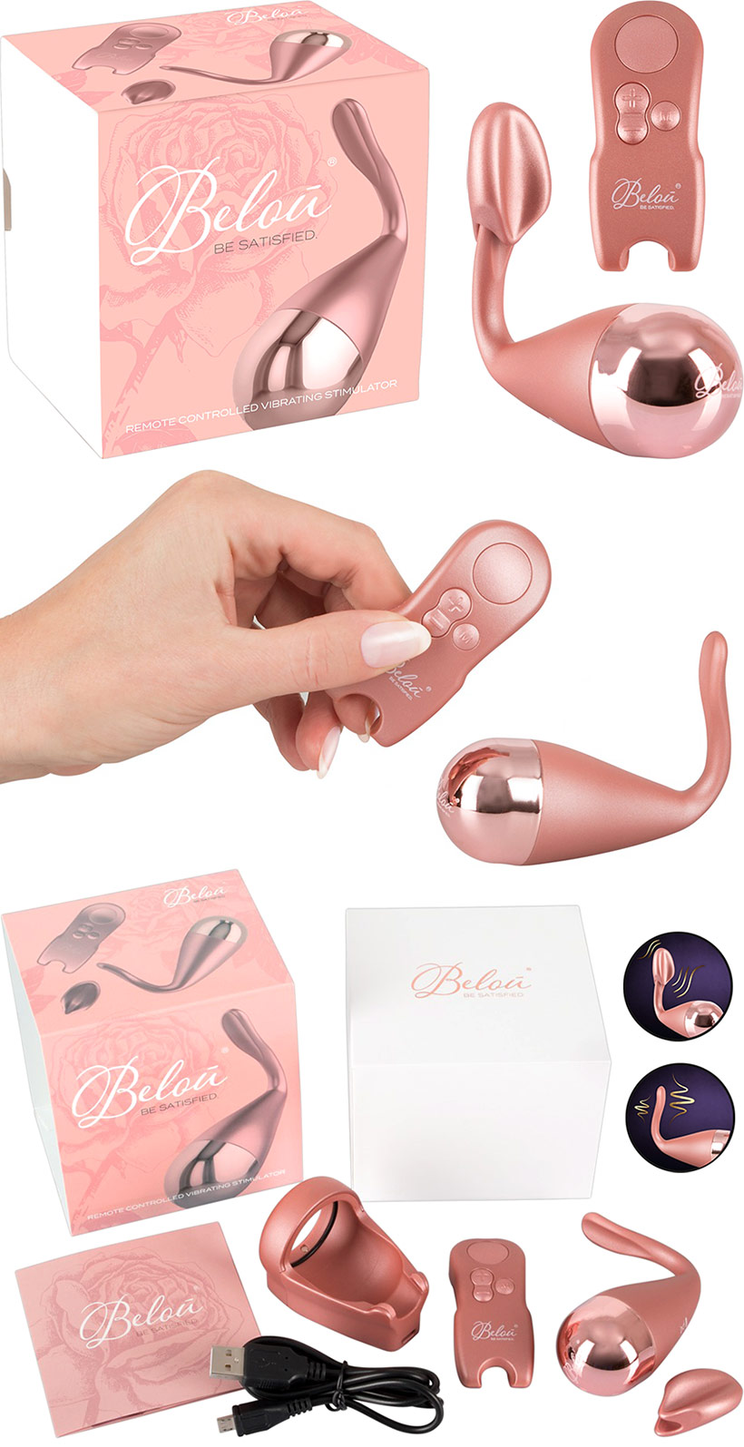 Belou - Vibrating egg with clitoral stimulator