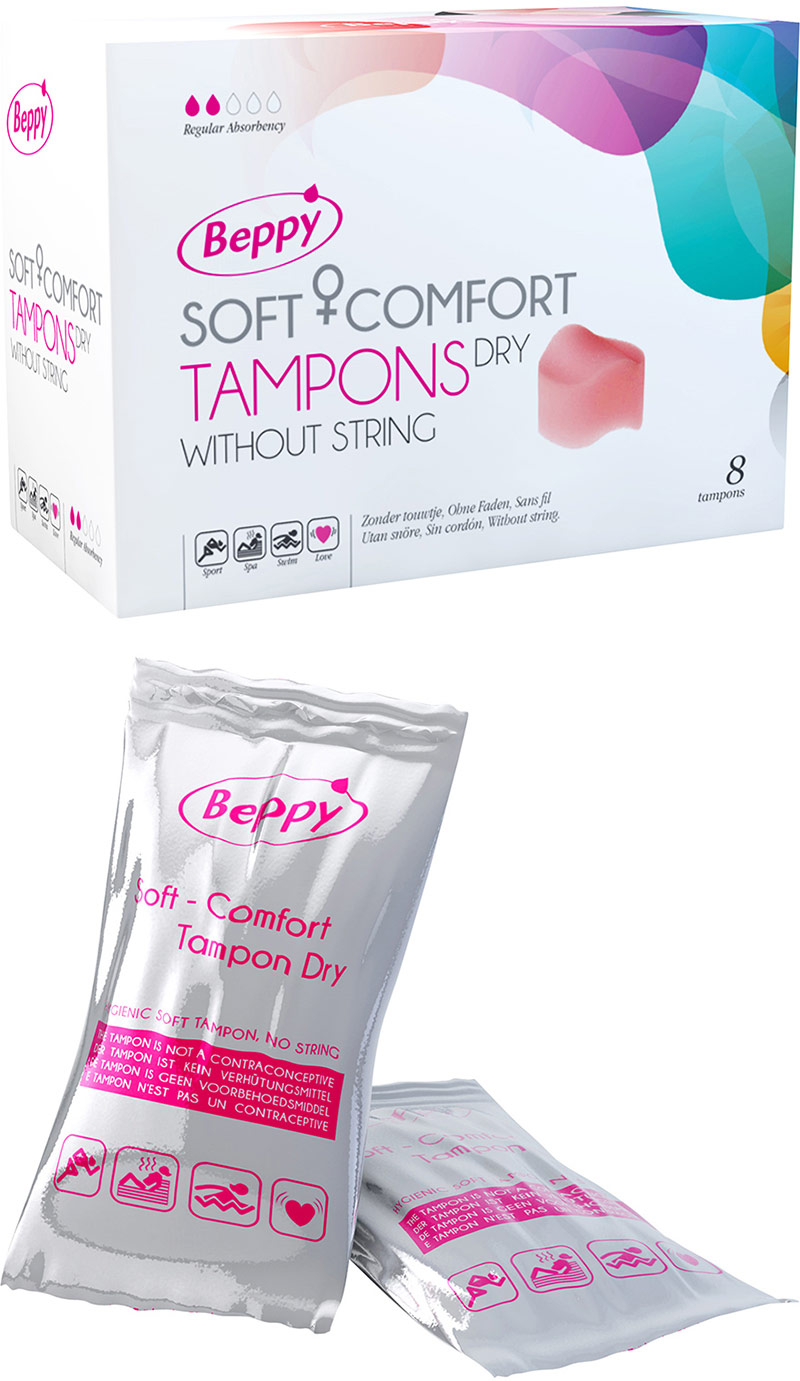 Beppy Soft Comfort Tampon ohne Schnur - Trocken (8x)