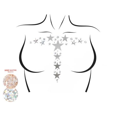 Leg Avenue Kismet | Strass autocollants pour le décolleté | Étoiles