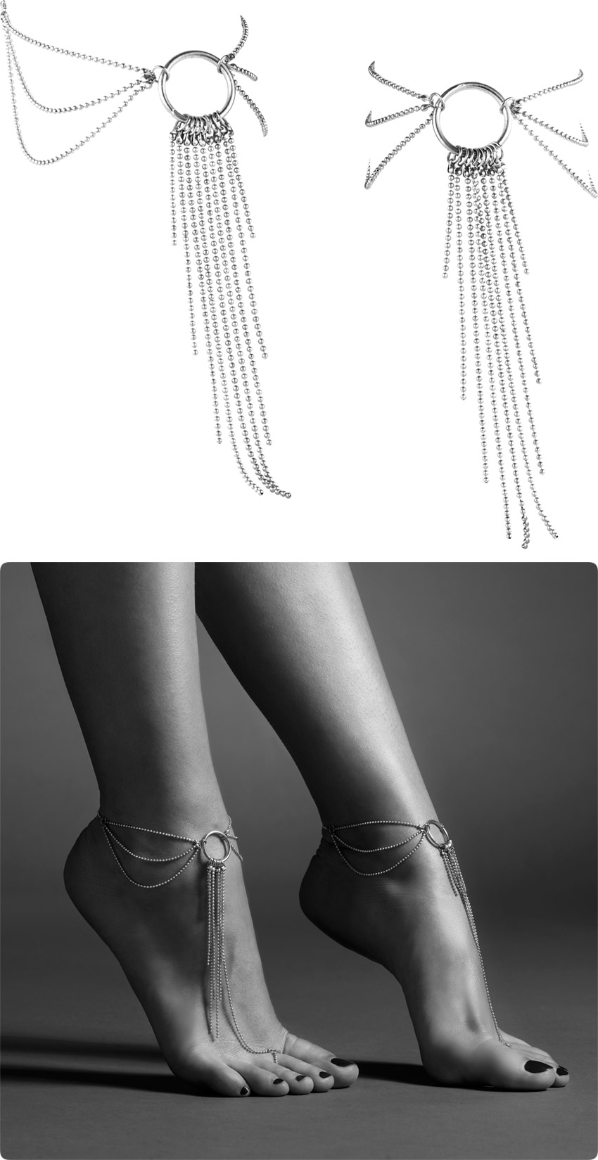 Bijoux Indiscrets Magnifique Ankle Bracelets - Silver