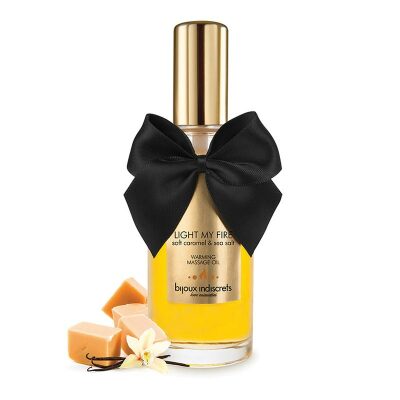 Bijoux Indiscrets Light My Fire | Wärmendes Massageöl | Karamell
