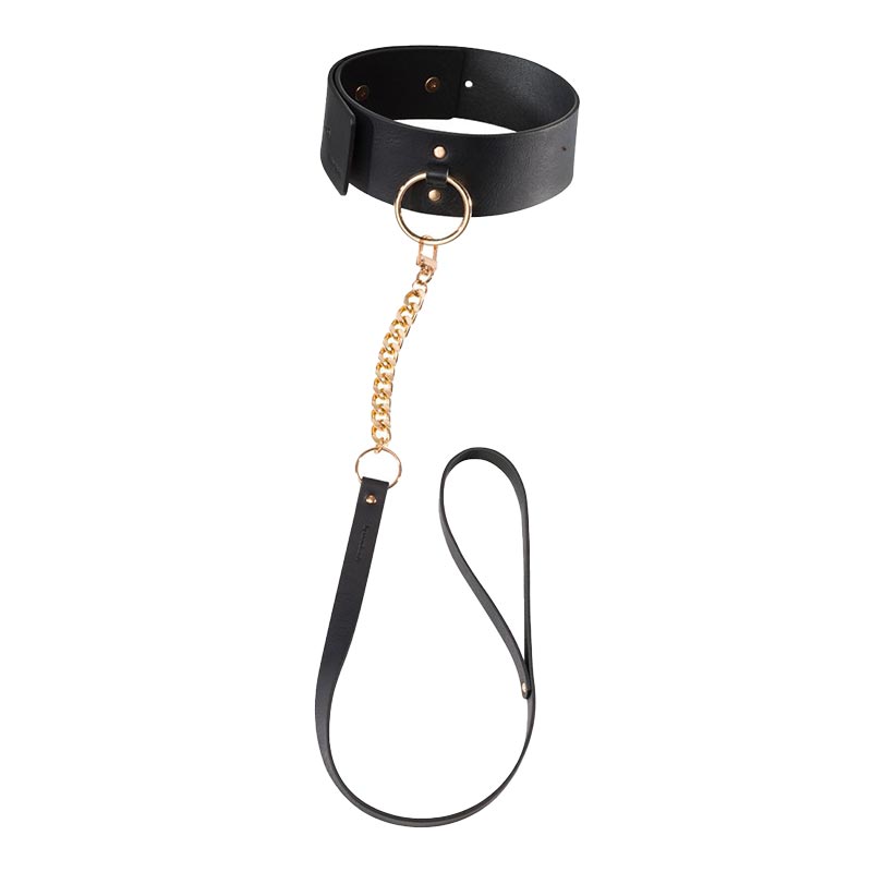 Bijoux Indiscrets Maze Halsband mit Leine - Schwarz