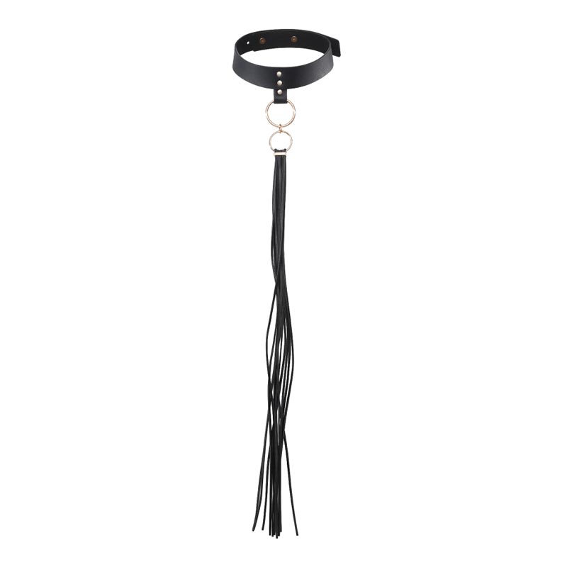 Bijoux Indiscrets Maze Tassel Choker - Black
