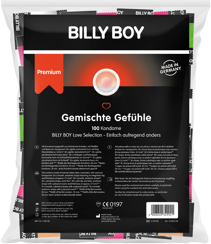 Billy Boy Mix "Gemischte Gefühle" (100 preservativi)