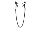 Pinze per capezzoli con catena Blaze Deluxe - Nero