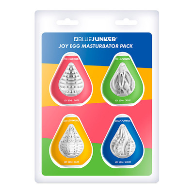 BlueJunker Joy Egg | Pack de 4 masturbateur texturé