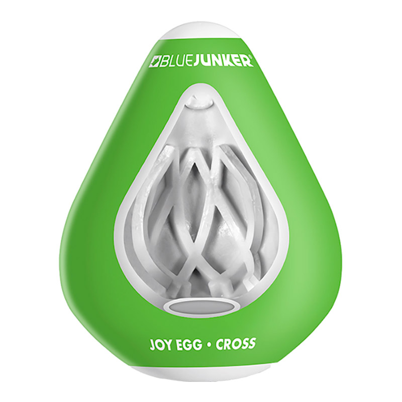 BlueJunker Joy Egg Cross | Masturbateur texturé avec des losanges BlueJunker Joy Egg Cross | Masturbateur texturé avec des losanges