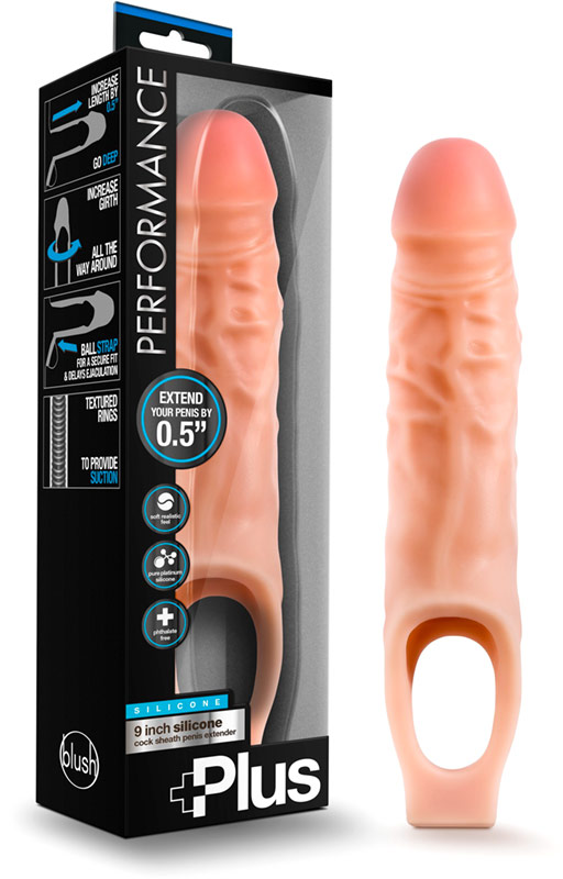Guaina per l'ingrandimento del pene Blush Performance Plus - 15 cm