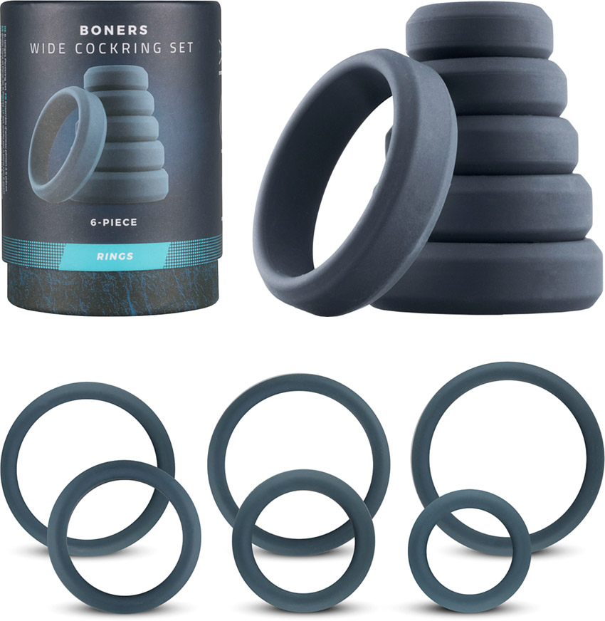 Boners pack of 6 silicone penis-rings