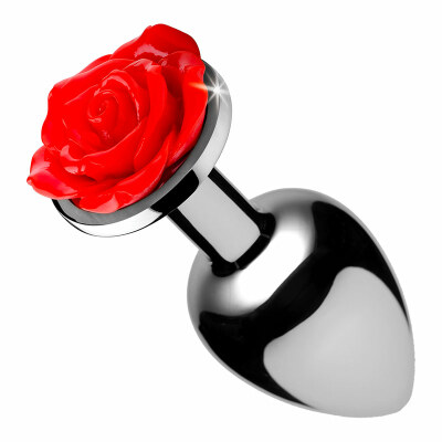 Booty Sparks | Plug anal en aluminium avec rose en céramique | L