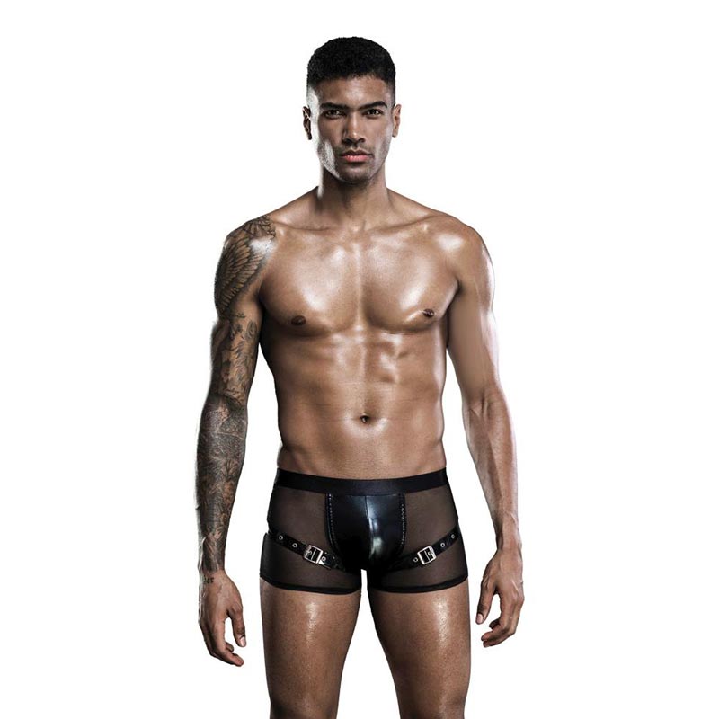 Saresia Roleplay Fetish | Boxer en tissu satiné et résille Saresia Roleplay Fetish | Boxer en tissu satiné et résille