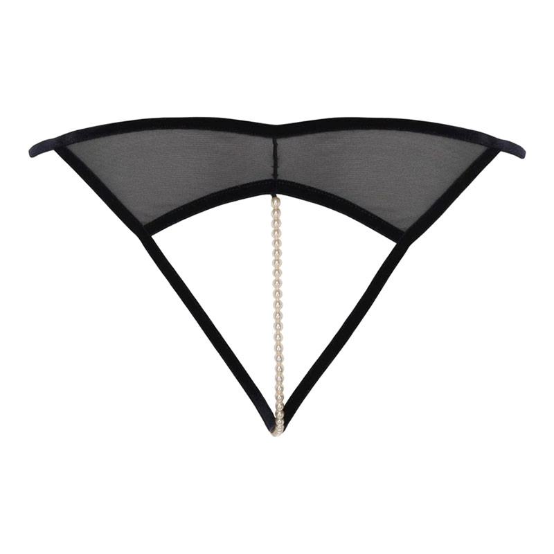 Bracli Kyoto stimulierender Perlen-String - Schwarz (S)