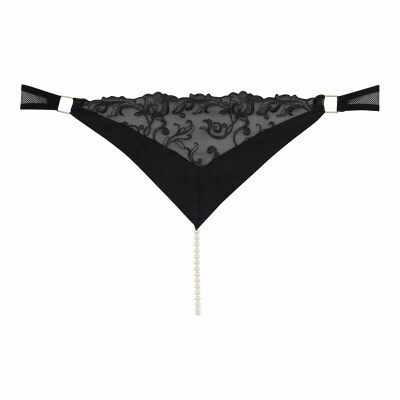 Bracli Vienna stimulierender Perlen-Tanga - Schwarz