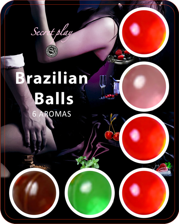 Boules brésiliennes lubrifiantes et parfumées Brazilian Balls - 6 pièces
