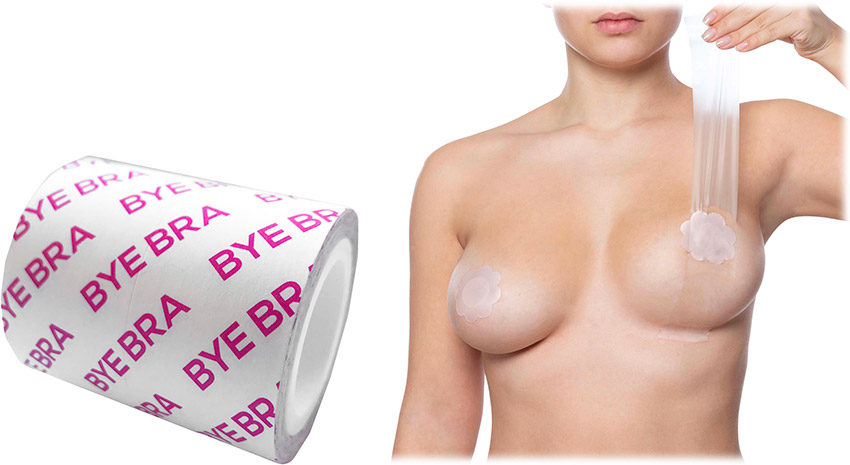 Bye Bra Breast Tape Roll Bande adesive per il décolleté