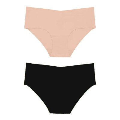 Bye Bra Pack von unsichtbaren & nahtlose Höschen - Beige & Schwarz