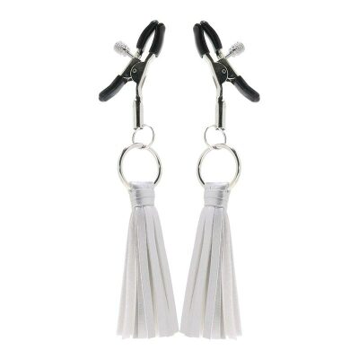CalExotics Playful Tassels | Pinces à tétons avec lanières argentées