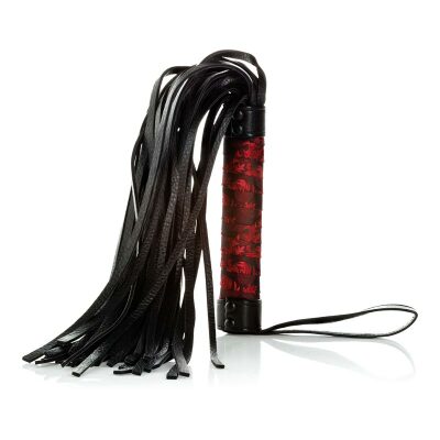 Scandal Flogger | Fouet à lanières | Noir et rouge