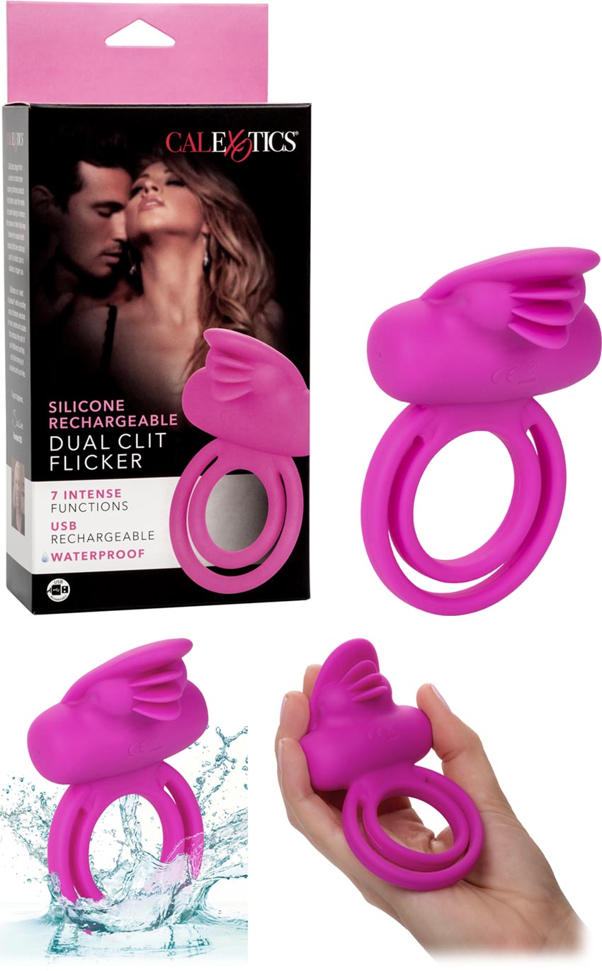 Double anneau vibrant CalExotics Dual Clit Flicker