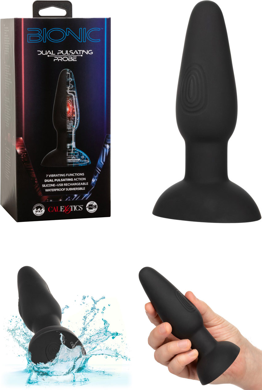Plug anal vibrant CalExotics Bionic Dual Pulsating Probe