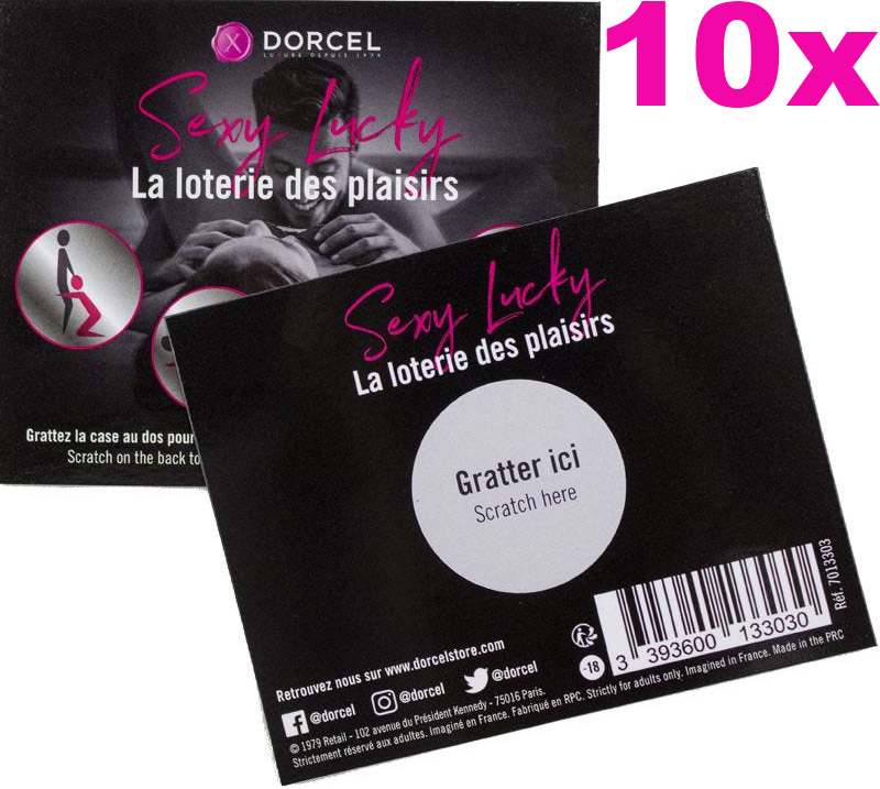Set of 10 Dorcel La Loterie des Plaisirs scratch cards