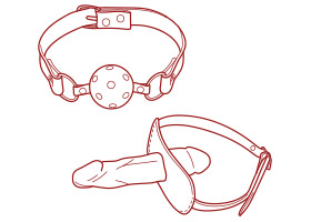 Ballknebel, Bâillons & Ball-Gag BDSM - KissKiss