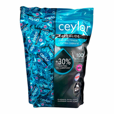 Ceylor Easy Glide | Packung mit 100 extra gleitfähigen Kondomen