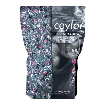 Ceylor Extra Strong | Schachtel mit 100 extra starken Latexkondomen