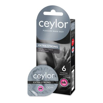 Ceylor Extra Strong | Schachtel mit 6 extra starken Latexkondomen