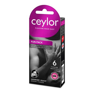 Ceylor Fun Pack | 6 verschiedene Kondome | Made in Switerzland