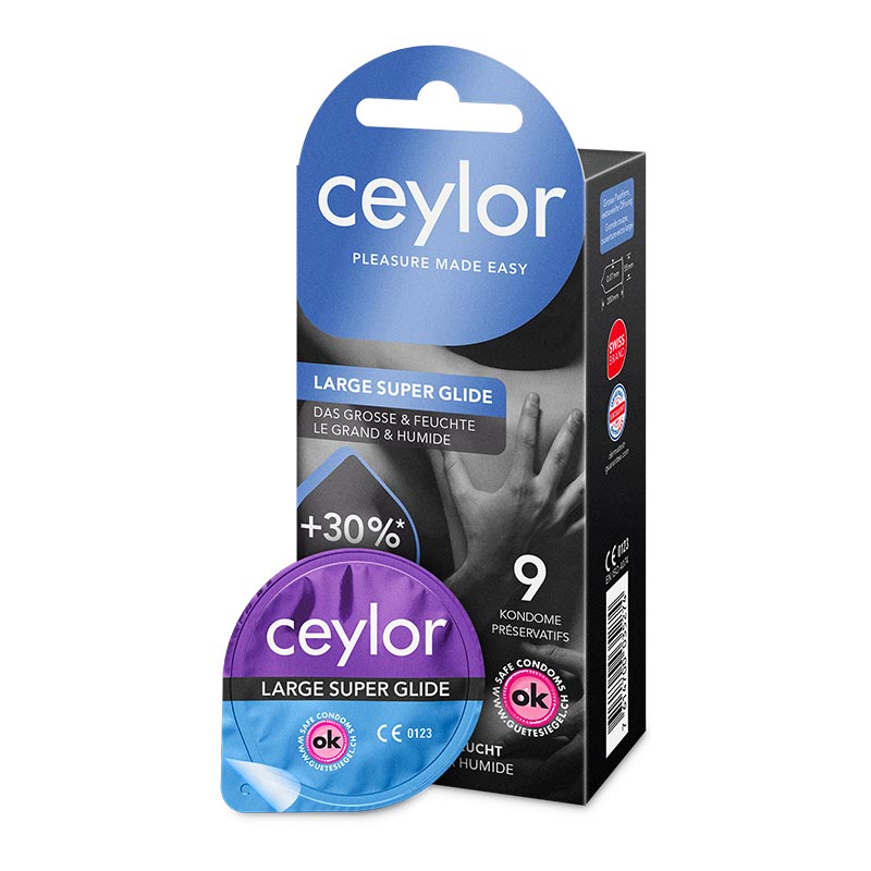 Ceylor Large Super Glide (9 Préservatifs)