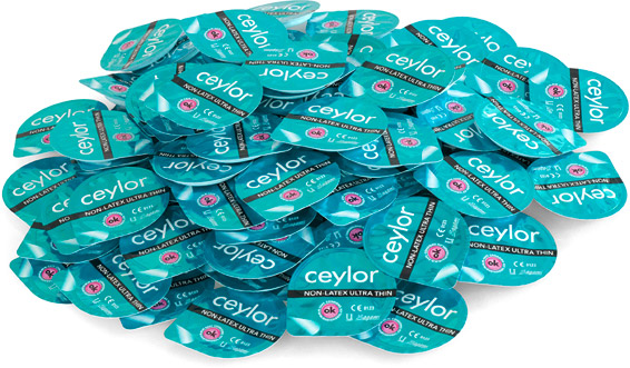 Ceylor Non-Latex ultrasottile - senza lattice (100 Preservativi)