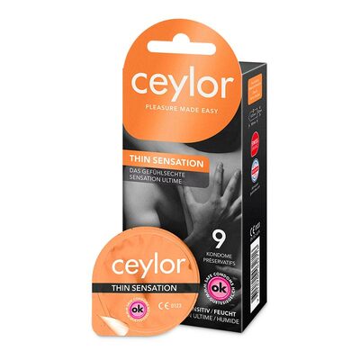 Ceylor Thin Sensation - Ultimative Gefühle - Packung mit 9 Kondomen