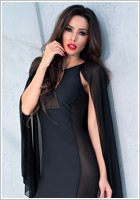 Chilirose 4329 Mini Dress & thong - Black (S)