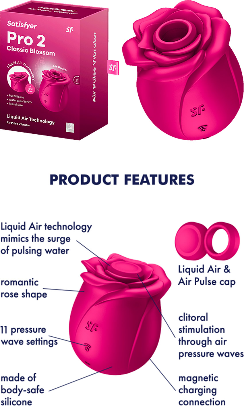 Satisfyer Pro 2 Classic Blossom | Rose-shaped clitoral stimulator